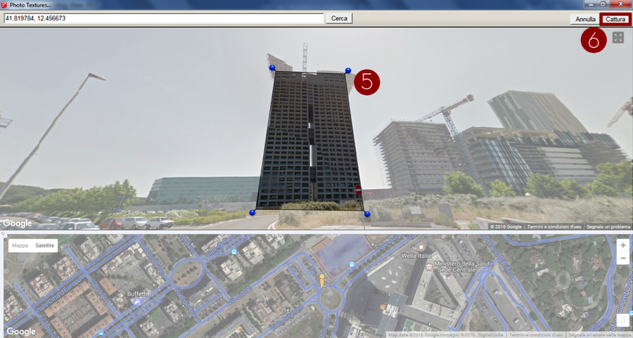 Acquisizione di foto da Google Street View